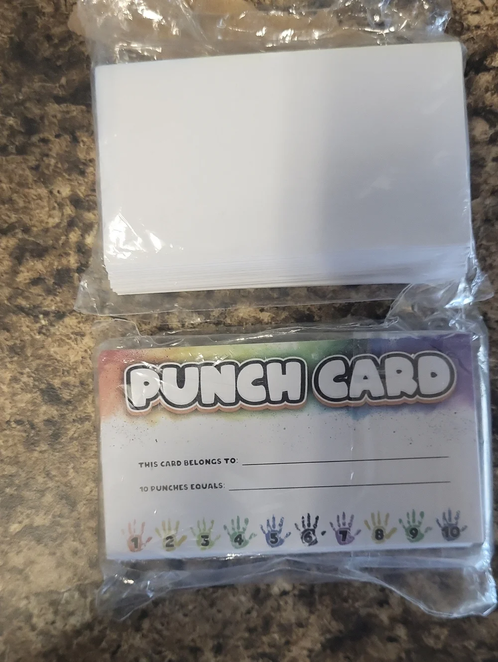 Multicolor Punch Cards (Pack)